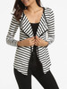Casual Lapel Knit Striped Cardigan Casual Lapel Knit Striped Cardigan