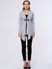 Casual Asymmetric Hem Patchwork Single Button Plain Cardigan