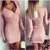 Women Dresses Zipper O-neck Sexy Knitted Dress Long Sleeve Bodycon Sheath Pack Hip Dress Women Dresses Zipper O-neck Sexy Knitted Dress Long Sleeve Bodycon Sheath Pack Hip Dress