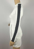 Casual White Patchwork Round Neck Long Sleeve Fashion Mini Dress