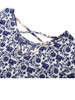 Casual V-Neck Printed Long Sleeve Skater Dress
