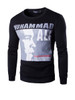 Casual Round Neck Long Sleeve Letters Printed Men Sweatshirt