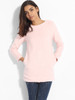 Casual Pockets Round Neck Knit Plain Sweater