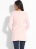 Casual Pockets Round Neck Knit Plain Sweater