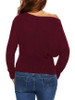 Casual One Shoulder Plain Sweater