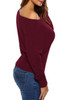 Casual One Shoulder Plain Sweater