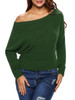 Casual One Shoulder Plain Sweater