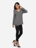 Casual Loose Fitting V Neck Knit Plain Sweater Casual Loose Fitting V Neck Knit Plain Sweater