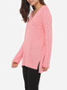 Casual Loose Fitting V Neck Knit Plain Sweater Casual Loose Fitting V Neck Knit Plain Sweater