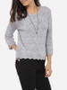 Casual Loose Fitting Round Neck Knit Hollow Out Plain Sweater Casual Loose Fitting Round Neck Knit Hollow Out Plain Sweater