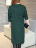 Casual Longline Round Neck Side-Vented Plain Plus Size Sweater