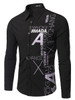 Casual Letter Small Lapel Long Sleeve Men's Shirt Casual Letter Small Lapel Long Sleeve Men's Shirt
