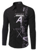 Casual Letter Small Lapel Long Sleeve Men's Shirt Casual Letter Small Lapel Long Sleeve Men's Shirt