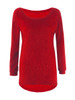 Casual High-Low Fluffy Round Neck Plain Sweater