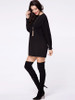 Casual Crew Neck Plain Long Sleeve Shift Dress