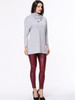 Casual Cowl Neck Decorative Button Plain Sweater