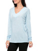 Casual Basic Designed Deep V-Neck Plain Long Sleeve T-Shirt Casual Basic Designed Deep V-Neck Plain Long Sleeve T-Shirt