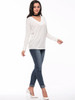 Casual Basic Designed Deep V-Neck Plain Long Sleeve T-Shirt Casual Basic Designed Deep V-Neck Plain Long Sleeve T-Shirt