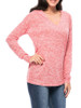 Casual Basic Designed Deep V-Neck Plain Long Sleeve T-Shirt Casual Basic Designed Deep V-Neck Plain Long Sleeve T-Shirt