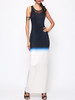 Casual Gradient Patchwork Chic Round Neck Maxi-dress