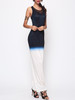 Casual Gradient Patchwork Chic Round Neck Maxi-dress