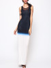 Casual Gradient Patchwork Chic Round Neck Maxi-dress