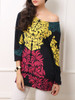 Casual Colorful One Shoulder Printed Mini Shift Dress