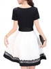 Casual Color Block V-Neck Bowknot Decorative Lace Skater Dress