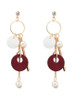 Casual Bar And Pearl Pendant Earring Casual Bar And Pearl Pendant Earring