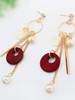 Casual Bar And Pearl Pendant Earring Casual Bar And Pearl Pendant Earring