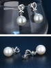 Casual Pearl Pendant Heart Stud Earring Casual Pearl Pendant Heart Stud Earring
