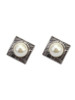 Casual Pearl Inlaid Zircon Squared Earring