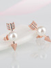 Casual Arrow Shape Pearl Earring Casual Arrow Shape Pearl Earring