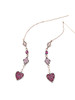 Casual Rhinestone Heart Shape Pendant Earring Casual Rhinestone Heart Shape Pendant Earring