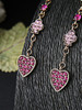 Casual Rhinestone Heart Shape Pendant Earring Casual Rhinestone Heart Shape Pendant Earring
