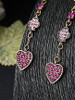 Casual Rhinestone Heart Shape Pendant Earring Casual Rhinestone Heart Shape Pendant Earring