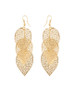Casual Gold Hollow Out Metal Leaf Earring