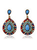 Casual Teardrop Faux Crystal Drop Earring