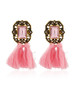 Casual Faux Crystal Tassel Drop Earring