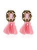 Casual Faux Crystal Tassel Drop Earring