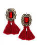 Casual Faux Crystal Tassel Drop Earring