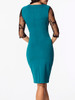 Casual Sweet Heart Patchwork Hollow Out Split Evening Dress