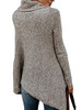 Tassel Asymmetrical Hem Shawl Speckled Fringe Cardigan