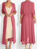 Casual Fashion Solid Color Chiffon Maxi Cardigan