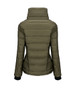 High Neck Bowknot Asymmetric Hem Plain Padded Coat