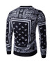 Casual Round Neck Retro Paisley Printed Men Sweatshirt