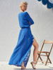 Pretty Embroidery V-Neck Long Sleeves Maxi Dress
