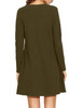 Solid Color Off shoulder long sleeve Mini Dress