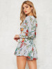 Bohemia Floral V-Neck Long Sleeves Romper
