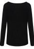 New Black Asymmetric Shoulder Round Neck Long Sleeve Fashion T-Shirt